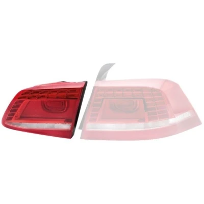 Afbeelding van HELLA 2SB 010 747 081 Achterlicht rechts Binnenste deel LED 12 Rood, Wit Met lamphouder VOLKSWAGEN: Passat B7 Variant