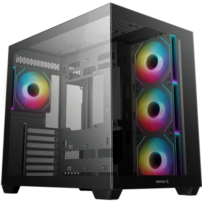 Afbeelding van DeepCool CG530 4F Midtowermodel ITX, Micro ATX, ATX geen voeding (ATX) 3x 2.5&quot;, 2x 3.5&quot; USB A 1x C zwart