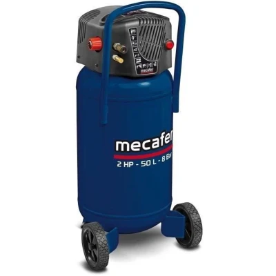 Afbeelding van Verticale compressor MECAFER 425790 50 L Blauw coaxiaal Olievrij