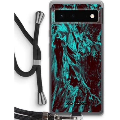 Afbeelding van Case Company® hoesje met Koord geschikt voor Google Pixel 6 Ice Age Telefoonhoesje Zwart Bescherming aan alle Kanten en Over de Schermrand