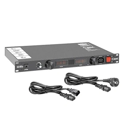 Afbeelding van Adam Hall PCL 10 PRO Power Conditioner 19&quot;, met Volt en Ampèremeter Spanningstabilisatoren