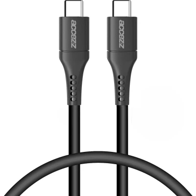 Afbeelding van Accezz Kabel USB C naar 0.2 meter Snellader &amp; Datasynchronisatie Oplaadkabel Zwart