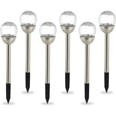 Afbeelding van Relaxdays Solar tuinverlichting zonne energie solarlampen padverlichting 6 stuks