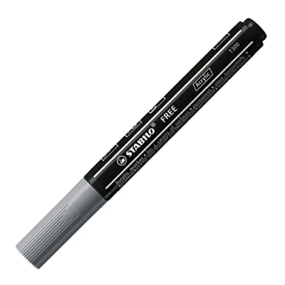 Afbeelding van STABILO FREE Acryl Marker T300 Ronde Punt 2 3 mm Heide Paars Doos 5 stuks