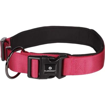 Afbeelding van Flamingo Abbi Halsband Honden Kersenrood Xxxl 65 70cm 38mm 1st 190615