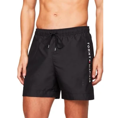 Afbeelding van Tommy Hilfiger Original Drawstring Zwemshorts, Heren, Maat: XL, Black
