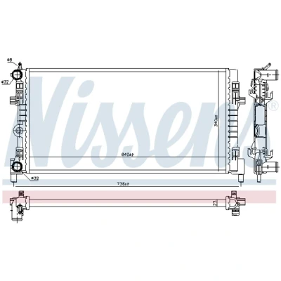 Afbeelding van Radiateur NISSENS 606722