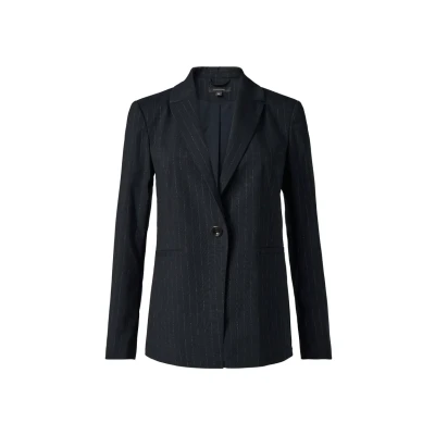 Afbeelding van comma Nadelstreifenoptik Blazer, Dames, Maat: 34, Navy