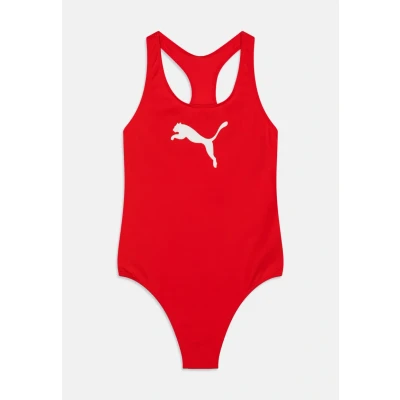 Afbeelding van Puma SWIM Girls Racerback Swimsuit Badpak voor kinderen, Maat: 128, Red