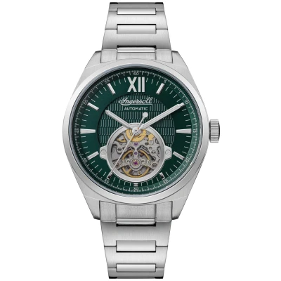Afbeelding van Ingersoll 1892 The Shelby I10903 automatisch herenhorloge, Zilver/Groen, armband, armband