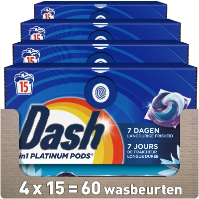Afbeelding van Dash 4in1 Wasmiddel Pods Zeebries 4 x 15 Wasbeurten