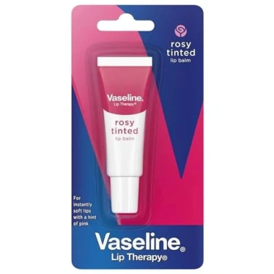 Afbeelding van Vaseline Rosy Tinted lippenbalsem beschermt de lippen tegen uitdrogen, gemaakt van 100% pure 10 g