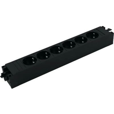 Afbeelding van Bachmann stekkerdoos met Wieland GST18® installatiestekker en 6 contacten / zwart