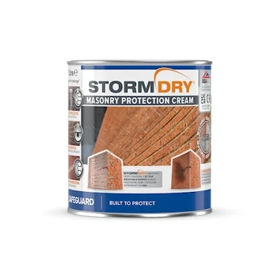 Afbeelding van Stormdry impregneercrème voor gevels 1 liter (5 m2) baksteen, steen, mortel, beton, cement en graniet 25 jaar ademende bescherming