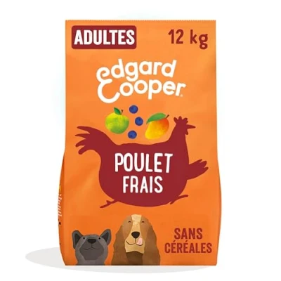 Afbeelding van 12kg Edgard &amp; Cooper Adult Graanvrij Kip Droog hondenvoer