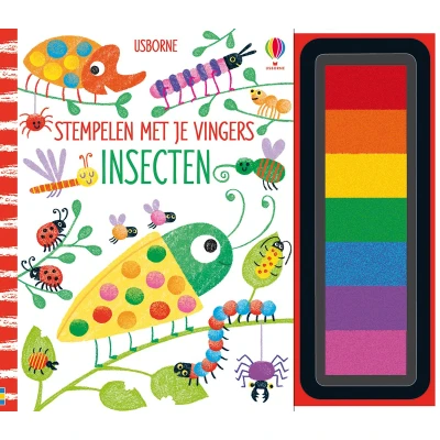 Afbeelding van Uitgeverij usborne stempelen met je vingers insecten