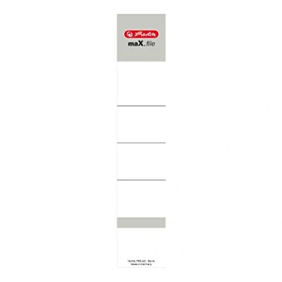 Image de herlitz étiquette pour dos de classeurs, 36 x 190 mm, blanc, pqt 10