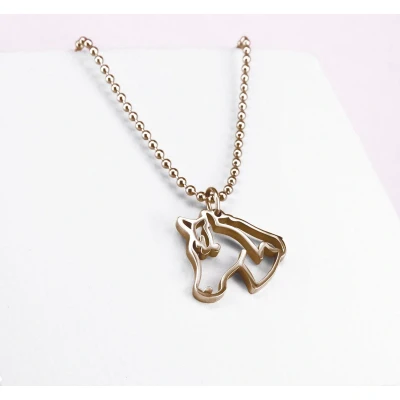 Afbeelding van Ponytail&amp;Co Hanger Paard Rosé Goud