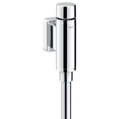 Afbeelding van Grohe Rondo urinoirspoeler 1/2 met stopkraan, spoelpijp en verbinder chroom