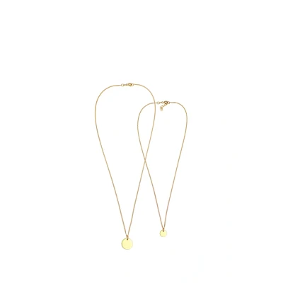 Afbeelding van Elli 2 PACK Basic Ketting goldcoloured, Dames, Maat: 45, Gold coloured