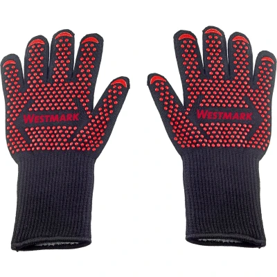Afbeelding van Westmark BBQ handschoenen vuurvaste handschoenen, voor veilig werken bij de BBQ, oven of open haard 325 x 190 30mm, 2 stuks