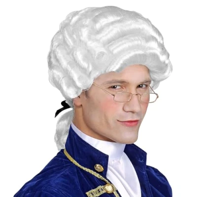 Afbeelding van Widmann Politie &amp; Detective Kostuum Koloniale Pruik Amerikaanse Onafhankelijkheidsoorlog Wit / Beige Carnavalskleding Verkleedkleding