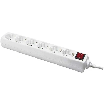 Afbeelding van LogiLink LPS202 Stekkerdoos met schakelaar Wit Randaarde stekker 1 stuk(s)