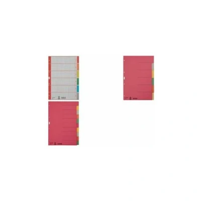 Image de Intercalaires en carton a4 6 onglets couleur 4 trous gris leitz 43500085