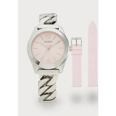 Afbeelding van Guess Serena SET Horloge silvercoloured, Dames, Maat: One Size, Silver coloured