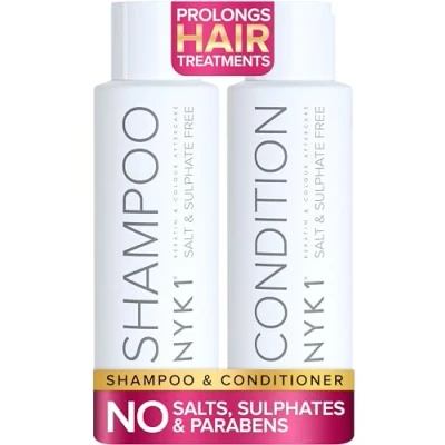 Afbeelding van Sulfaatvrije Shampoo En Conditioner (500ml x2) &amp; Set Haarnazorg Voor Extensions keratinebehandeling Verkwikkende