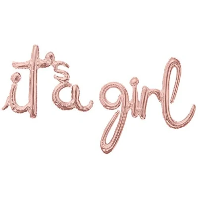 Afbeelding van Partydeco Folie Script It&#039;s a Girl