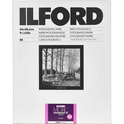 Afbeelding van Ilford 1x 10 MG RC DL 1M 24x30 (190 g/m², 24 x 30 cm, 10 x), Fotopapier, Zwart