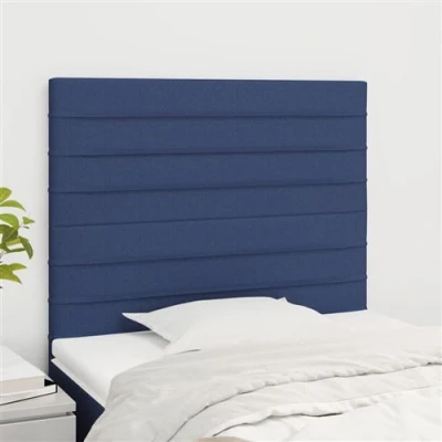 Afbeelding van vidaXL Hoofdborden 2 st 90x5x78/88 cm stof blauw