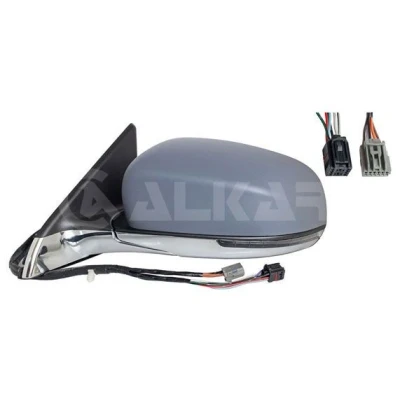 Afbeelding van Buitenspiegel Alkar 9053828 Links met grondlaag Zwart, zwart/zilver Electrisch Te verwarmen, instapverlichting, Bol vormig JEEP: Compass