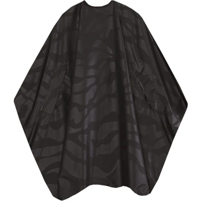 Afbeelding van Trend Design Kapmantel Nano Compact button Zwart 135x150cm Haibu by Kapperskorting.com