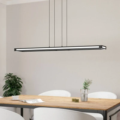 Afbeelding van EGLO connect.z Salvilanas Z Hanglamp 116 cm Zwart/Wit Instelbaar wit licht Dimbaar Zigbee