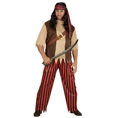 Afbeelding van Widmann Piraat &amp; Viking Kostuum Bukanero Rood, Bruin Large Carnavalskleding Verkleedkleding