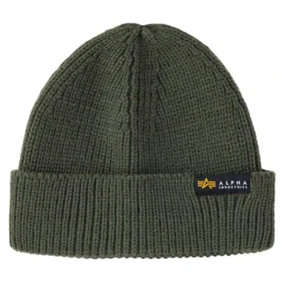 Afbeelding van Alpha Industries Dockers Beanie Unisex Muts, Maat: One Size, Dark olive