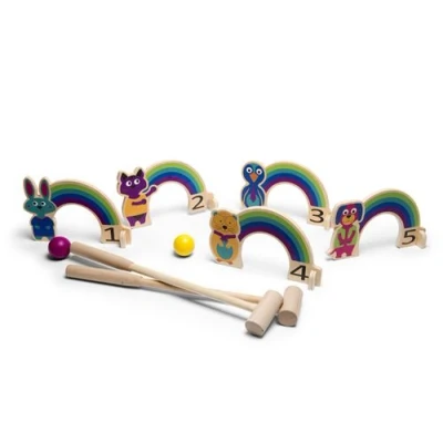 Image de Jeu de balle BS Toys Croquet Arc en Ciel