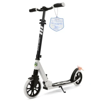 Afbeelding van SereneLife Kinderstep 2 Wiel met Verstelbaar T Bar Stuur Aluminium Antislip Dek Draagbare Opvouwbare Step voor Kinderen, Tieners Draagriem