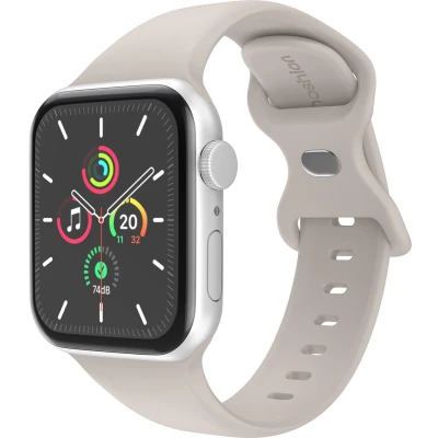 Afbeelding van imoshion Siliconen⁺ bandje voor de Apple Watch Series 1 t/m 10 / SE Ultra (2) (44/45/46/49 mm) Stone Maat M/L