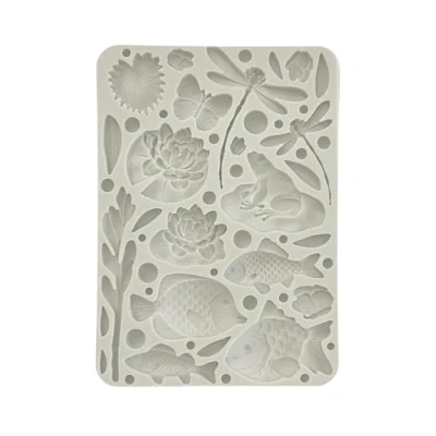 Afbeelding van Stamperia Forest Silicon Mould A5 Fish and Dragonfly (KACMA540)