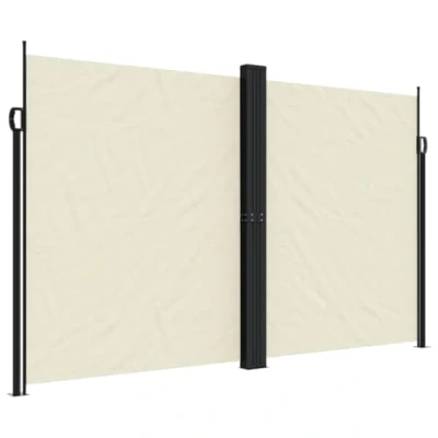 Afbeelding van Windscherm uittrekbaar 200x600 cm crèmekleurig