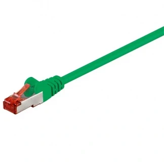 Afbeelding van goobay Verbindingskabel RJ 45 (M) naar 10 m SFTP, PiMF CAT 6 halogeenvrij, gevormd groen