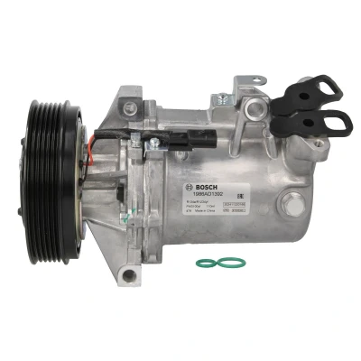 Afbeelding van BOSCH 1 986 AD1 392 AC Compressor 12V PAG 100 YF R1234yf, R134a Met montagehandleiding, Zonder afdichtring DACIA: SANDERO 2, Duster Off Road