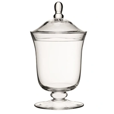 Afbeelding van L.S.A. Serve Serveerschaal op Voet met Stolp 25 cm Glas Transparant