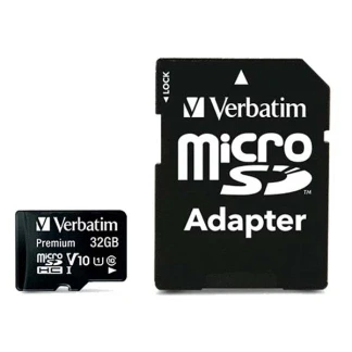 Afbeelding van Verbatim microSDHC kaart 32 GB, Premium, klasse 10, U1 (R) 90 MB/s, (W) 10 SD adapter, blister