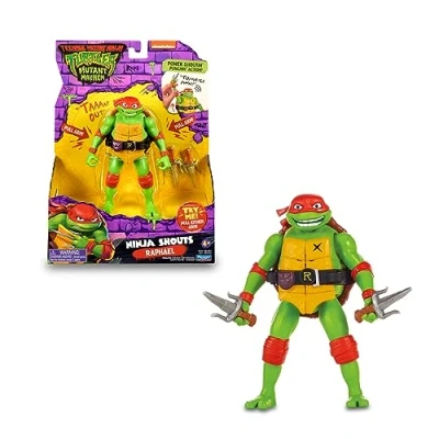 Afbeelding van Ninja Turtles, 15 cm figuur met wapen, elektronische functie, Raphael, speelgoed voor kinderen vanaf 4 jaar, Giochi Preziosi, TU8002