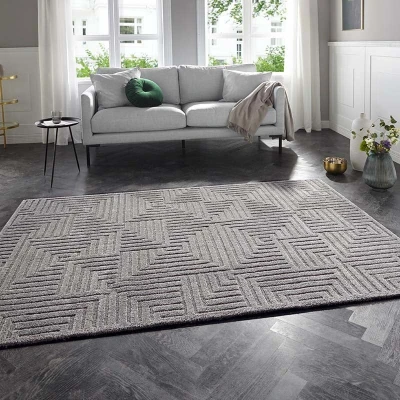 Afbeelding van Vloerkleed Manipu 80x150cm Grijs 123vloerkleed.nl is de online webshop voor vloerkleden en woonaccessoires.