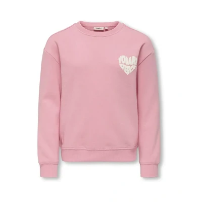 Afbeelding van ONLY KOGDITTE L/S HEART O NECK CS SWT Meisjes Trui Sea Pink Fierce